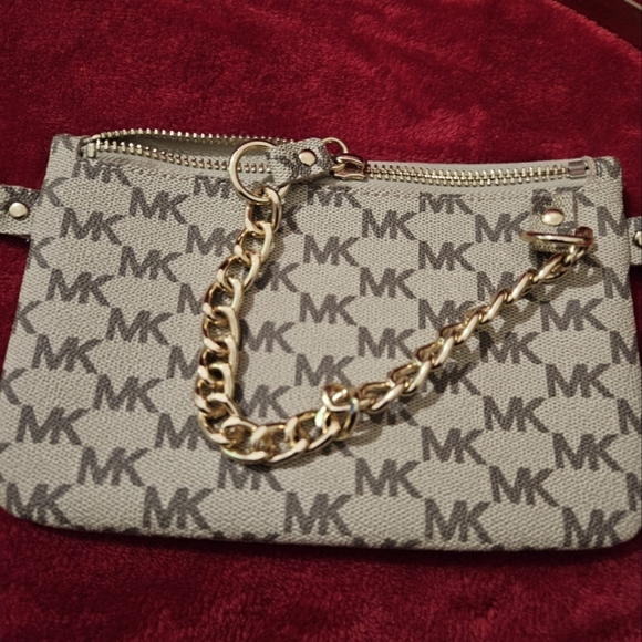 Michael Kors-Beige and Gray-Fanny Pack Belt Bag - Picture 13 of 14